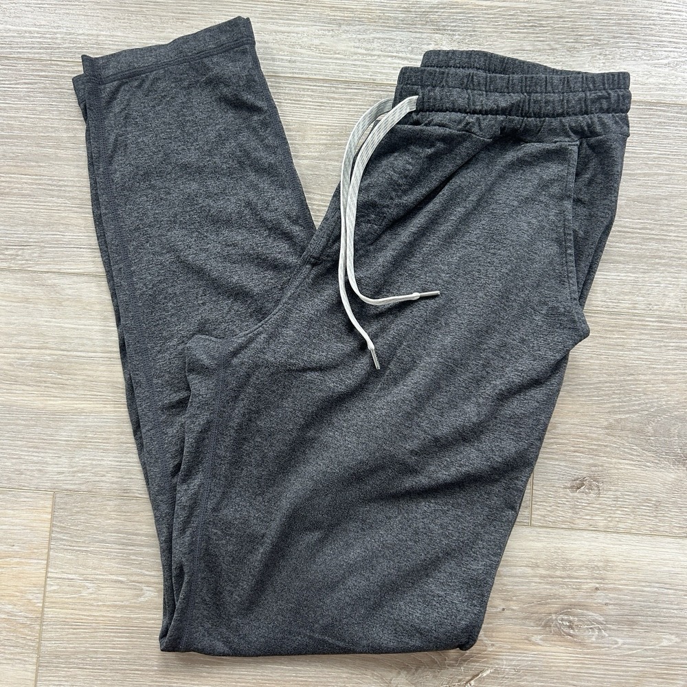 Vuori Ponto Performance Pants Men Large Gray DreamKnit Stretch Lounge Gym V418
